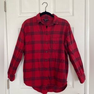 Flannel Oversized Ex-Boyfriend Shirt in Windowpane